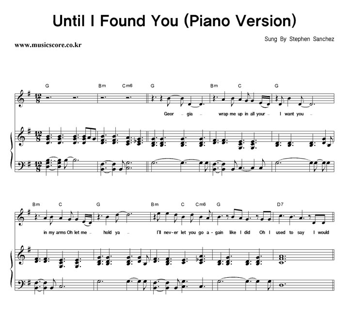 Stephen Sanchez Until I Found You (Piano Version) ǾƳ Ǻ