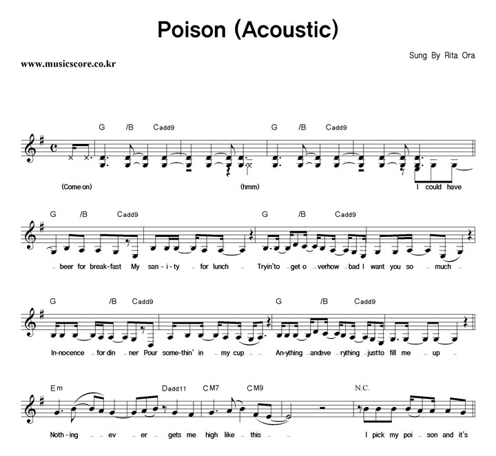 Rita Ora Poison (Acoustic) Ǻ