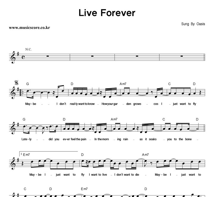 Oasis Live Forever Ǻ