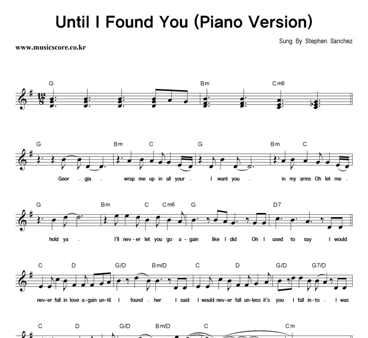 Stephen Sanchez Until I Found You (Piano Version) Ǻ