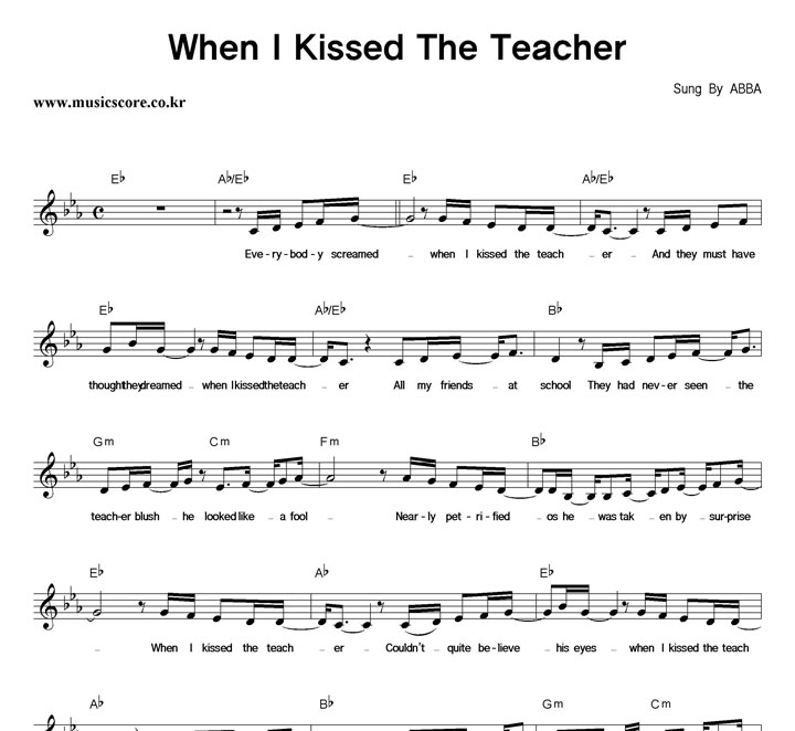 ABBA When I Kissed The Teacher Ǻ