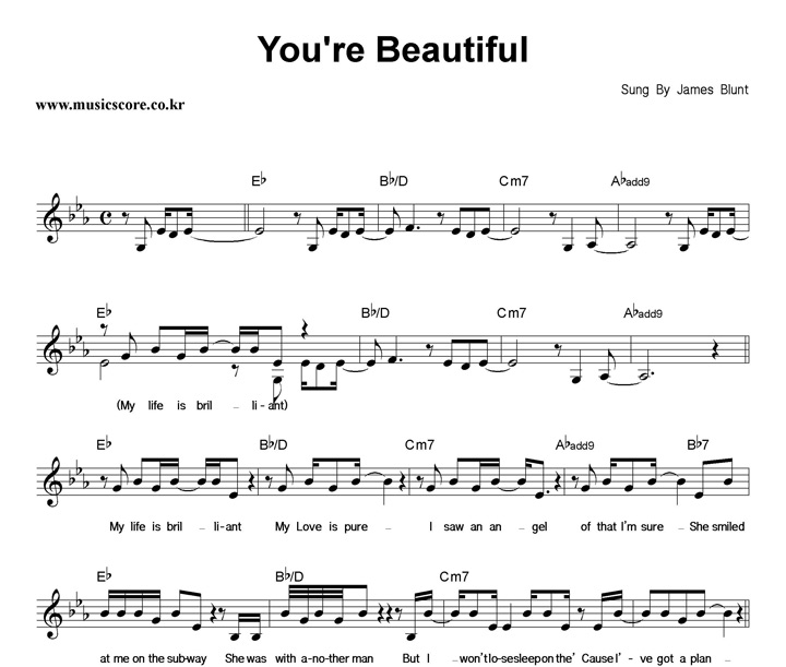 James Blunt You're Beautiful Ǻ