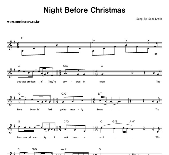Sam Smith Night Before Christmas Ǻ