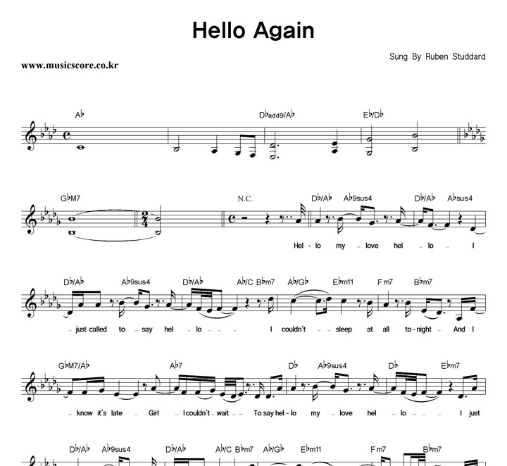 Ruben Studdard Hello Again Ǻ