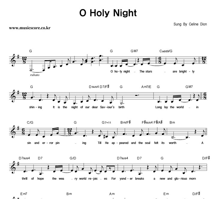 Celine Dion O Holy Night Ǻ