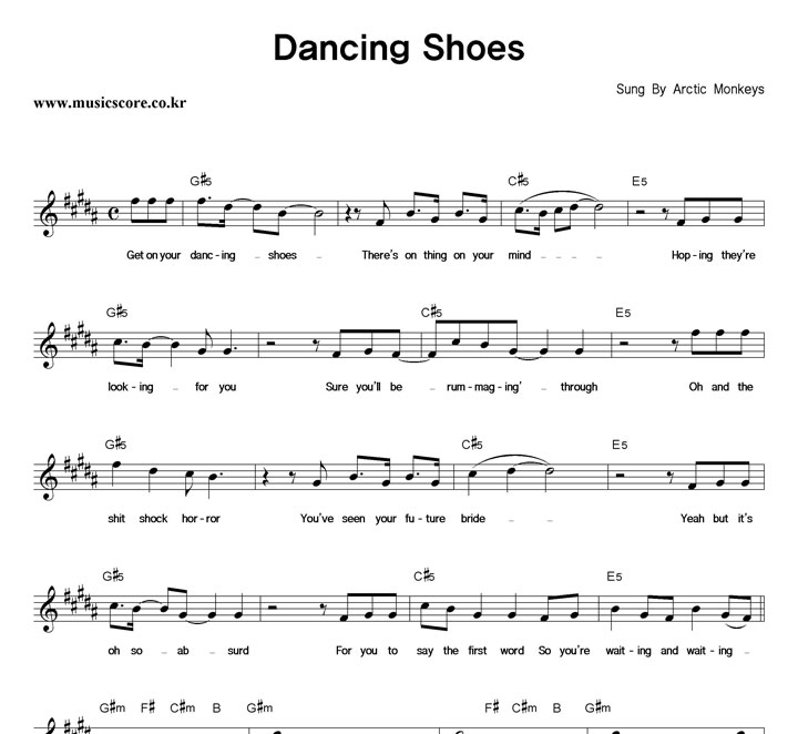 Arctic Monkeys Dancing Shoes Ǻ