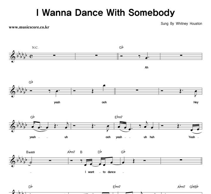 Whitney Houston I Wanna Dance With Somebody Ǻ