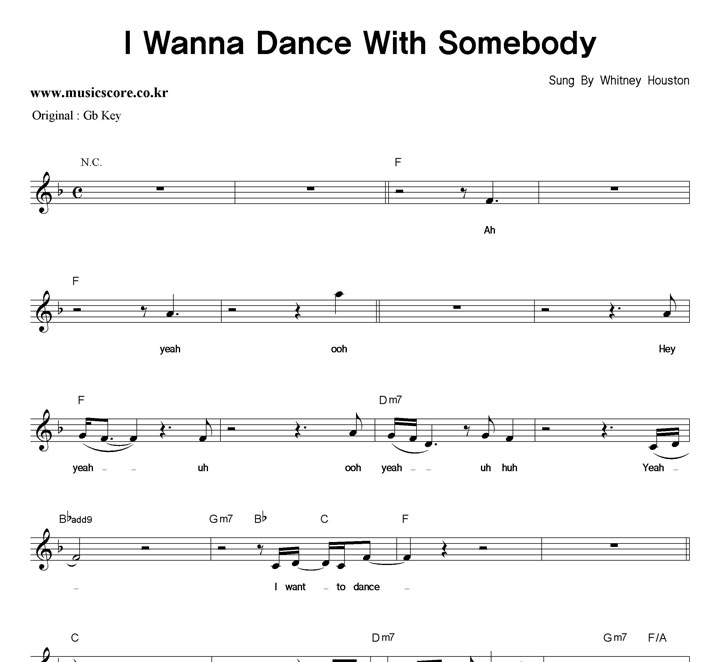 Whitney Houston I Wanna Dance With Somebody  FŰ Ǻ