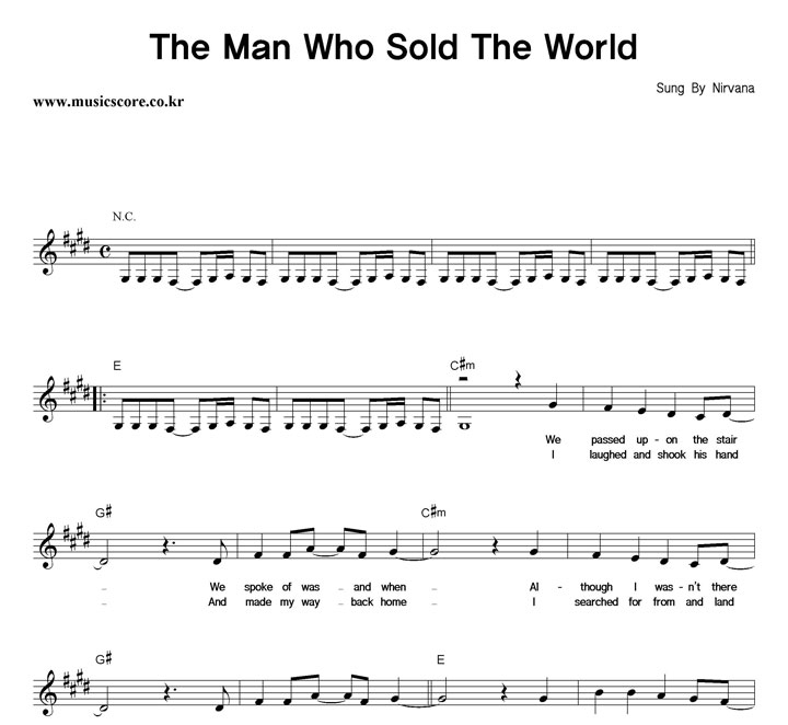 Nirvana The Man Who Sold The World Ǻ