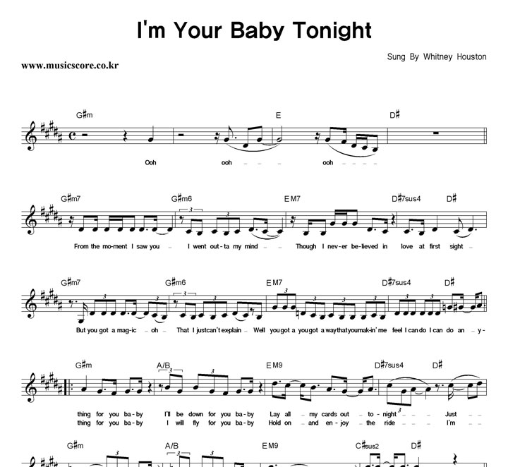 Whitney Houston I'm Your Baby Tonight Ǻ