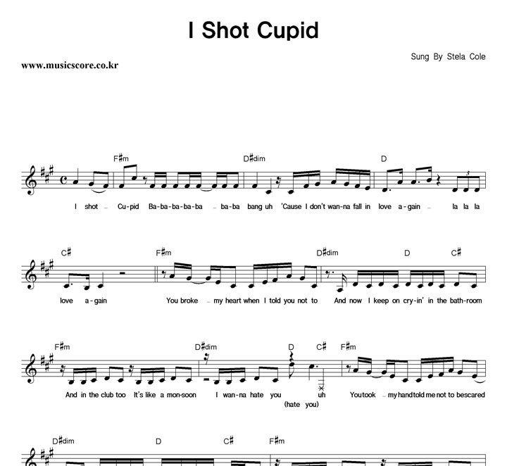 Stela Cole I Shot Cupid Ǻ