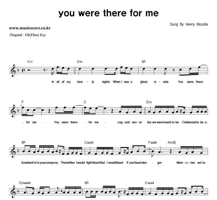 Henry Moodie You Were There For Me  FŰ Ǻ