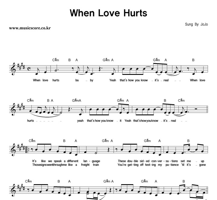 Jo Jo When Love Hurts Ǻ