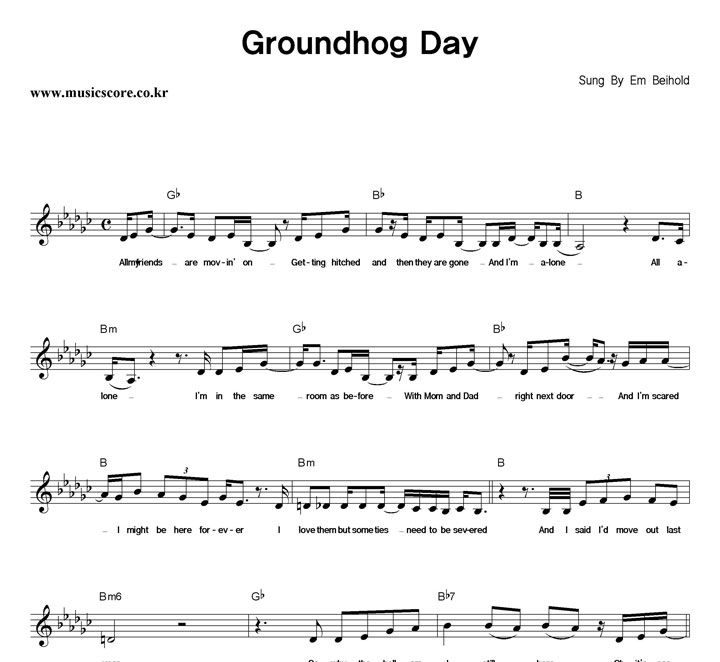 Em Beihold Groundhog Day Ǻ