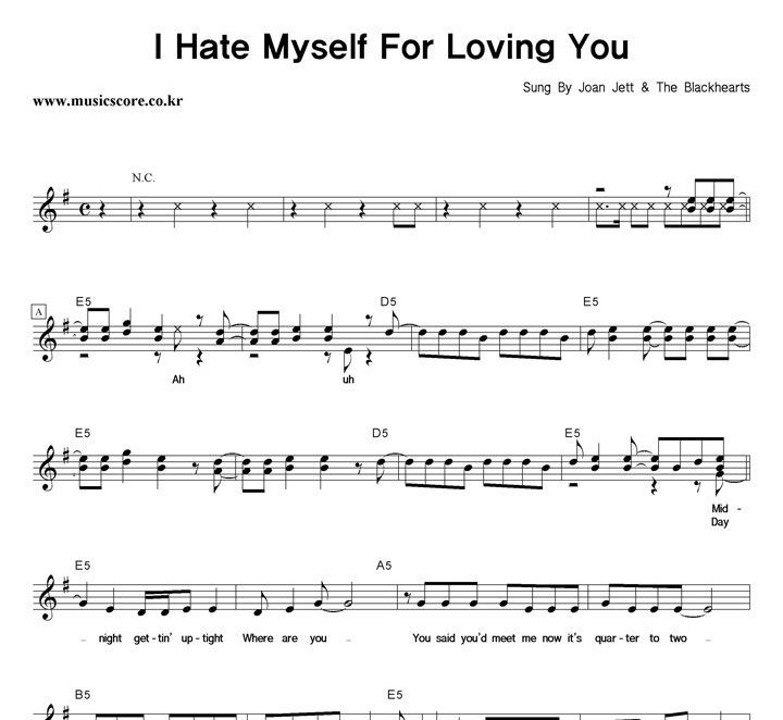 Joan Jett & The Blackhearts I Hate Myself For Loving You Ǻ
