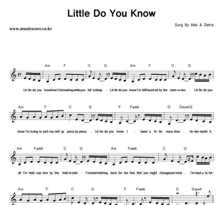 Alex & Sierra Little Do You Know Ǻ