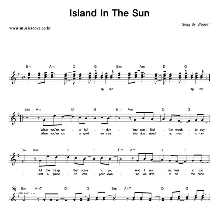 Weezer Island In The Sun Ǻ