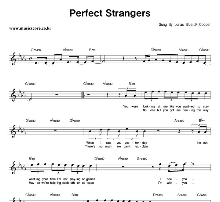 Jonas Blue,JP Cooper Perfect Strangers Ǻ
