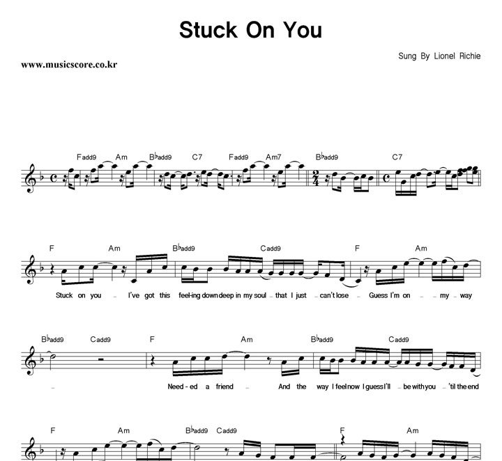 Lionel Richie Stuck On You Ǻ