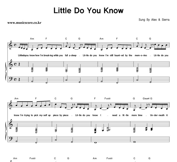 Alex & Sierra Little Do You Know ǾƳ Ǻ