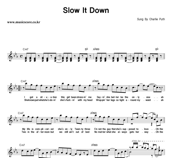 Charlie Puth Slow It Down Ǻ