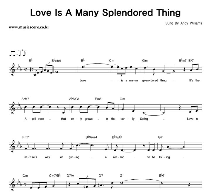 Andy Williams Love Is A Many Splendored Thing Ǻ
