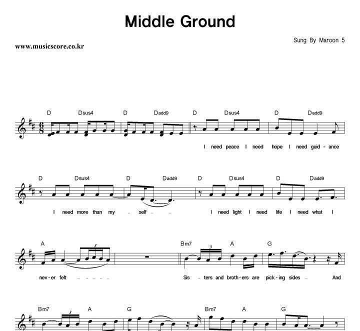 Maroon5 Middle Ground Ǻ