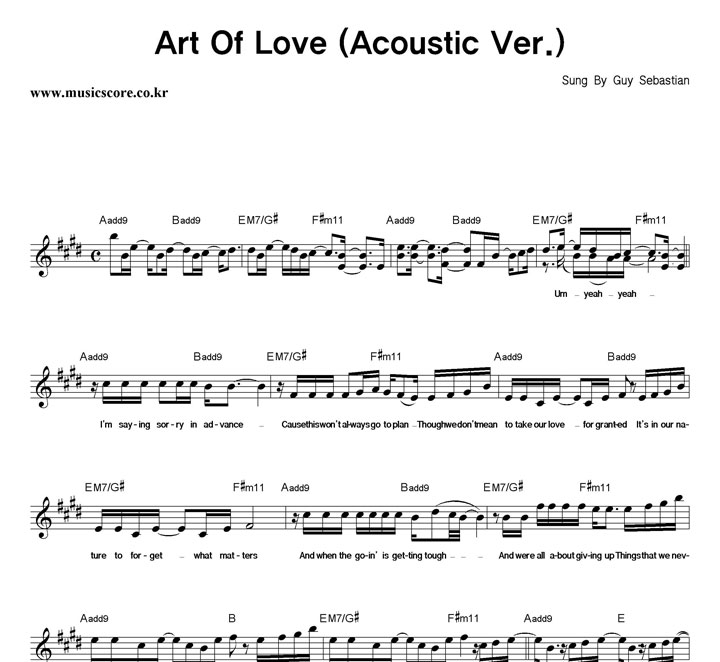 Guy Sebastian Art Of Love (Acoustic Ver.) Ǻ