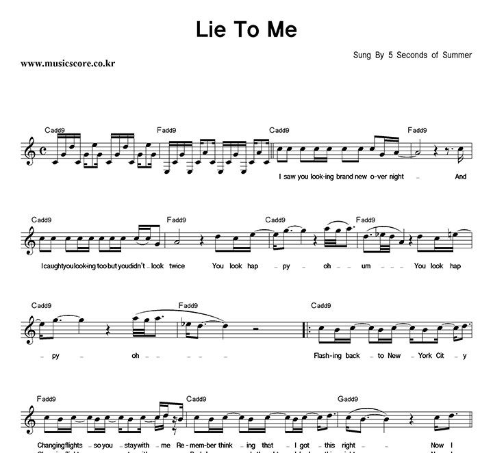 5 Seconds Of Summer Lie To Me Ǻ