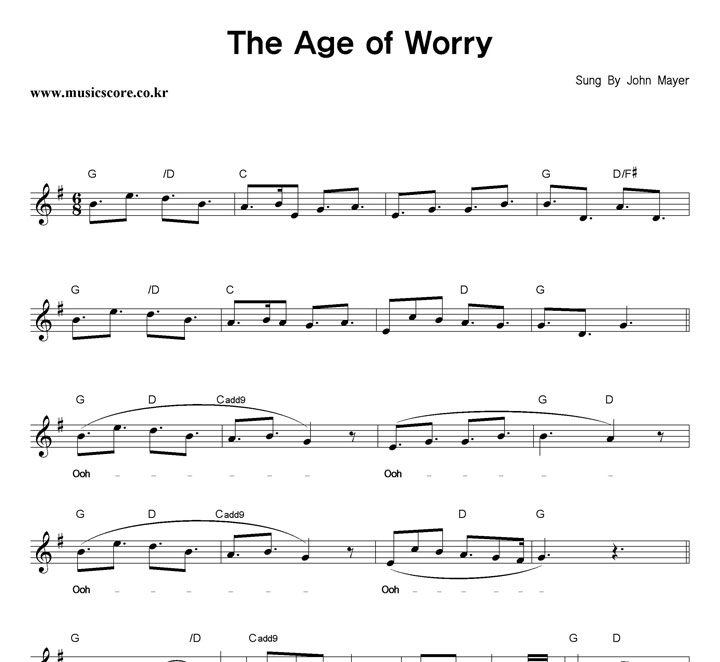 John Mayer The Age Of Worry Ǻ