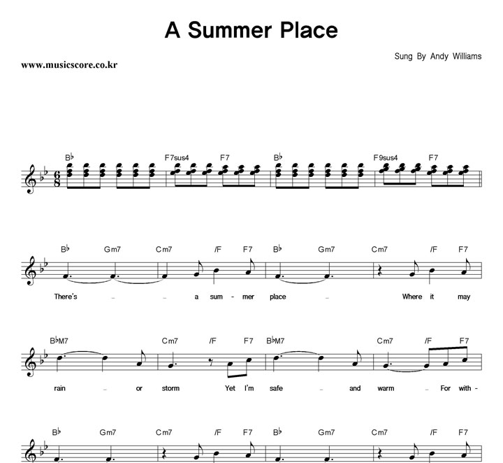 Andy Williams A Summer Place Ǻ