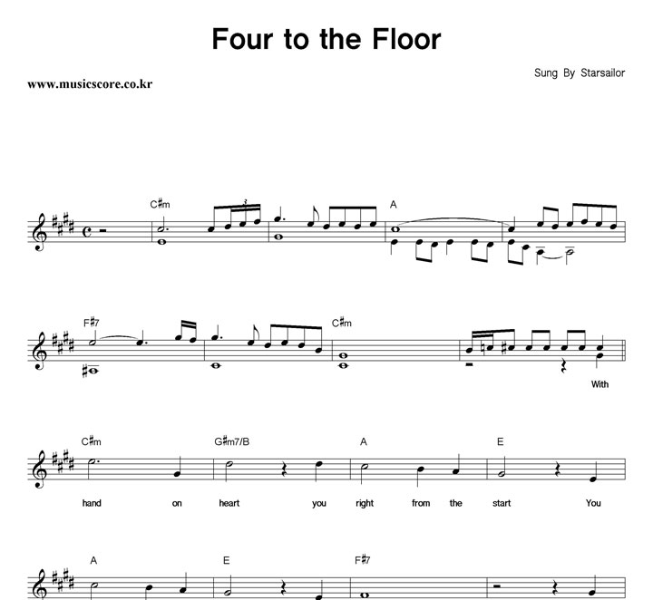 Starsailor Four To The Floor Ǻ