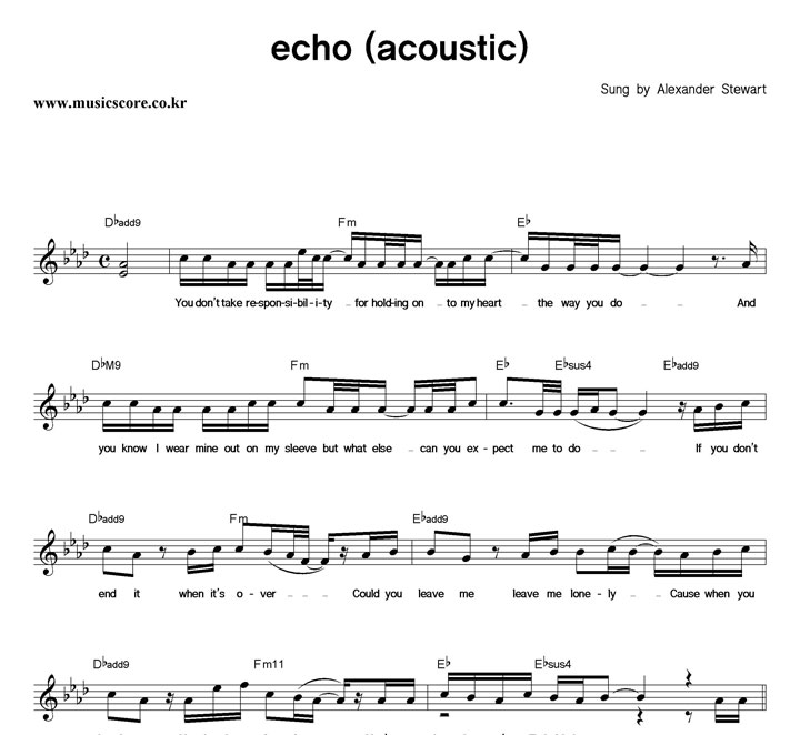 Alexander Stewart Echo (Acoustic) Ǻ