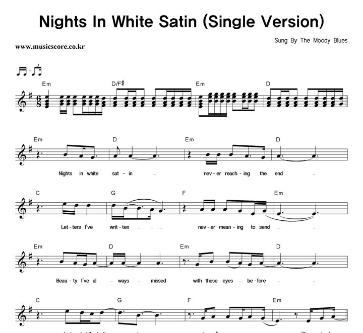 The Moody Blues Nights In White Satin Ǻ