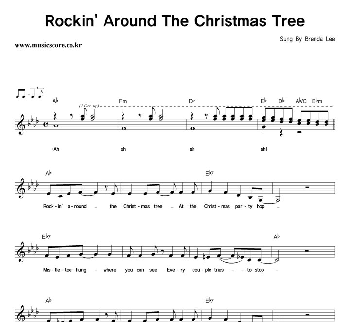 Brenda Lee Rockin' Around The Christmas Tree 악보