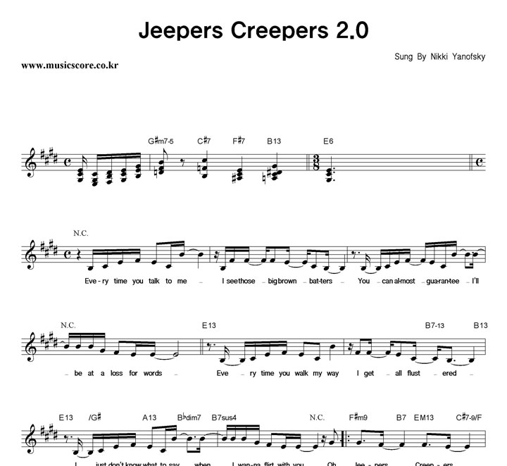 Nikki Yanofsky Jeepers Creepers 2.0 Ǻ