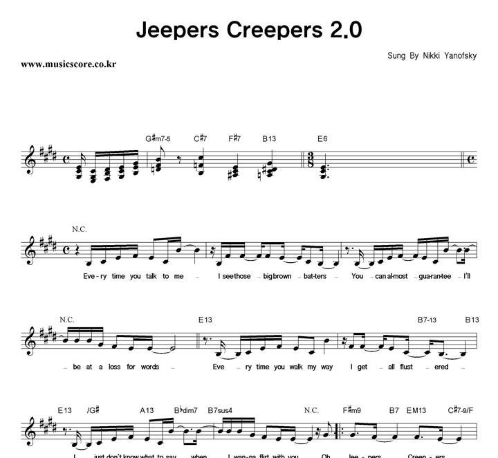 Nikki Yanofsky Jeepers Creepers 2.0 Ǻ