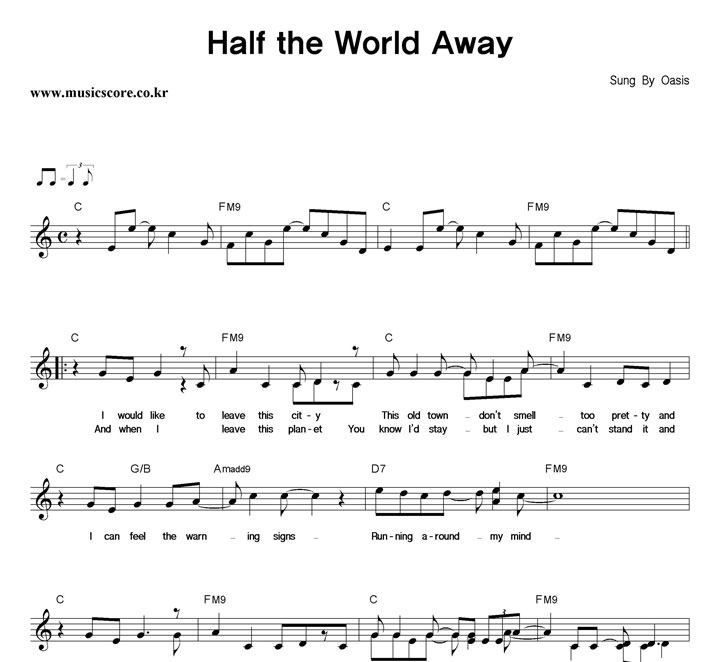 Oasis Half The World Away Ǻ