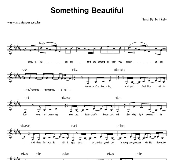 Tori Kelly Something Beautiful Ǻ