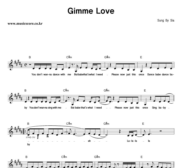 Sia Gimme Love Ǻ