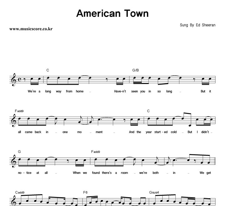 Ed Sheeran American Town Ǻ