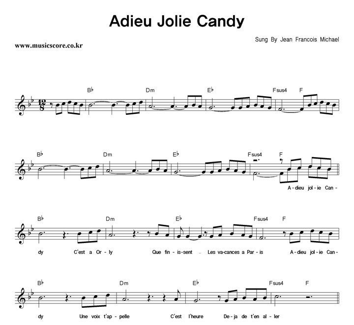 Jean Francois Michael Adieu Jolie Candy Ǻ