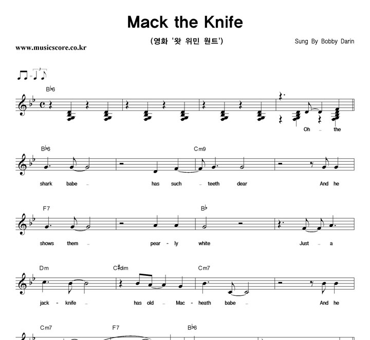 Bobby Darin Mack The Knife Ǻ