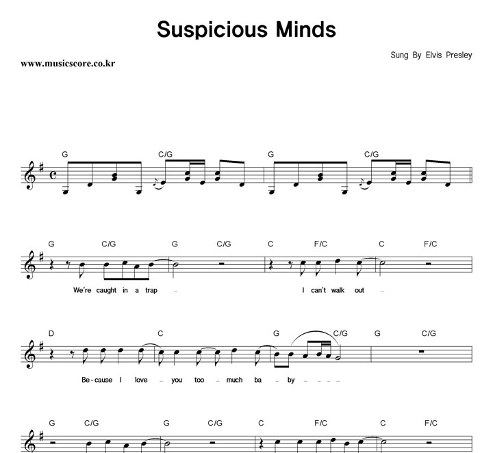 Elvis Presley Suspicious Minds Ǻ