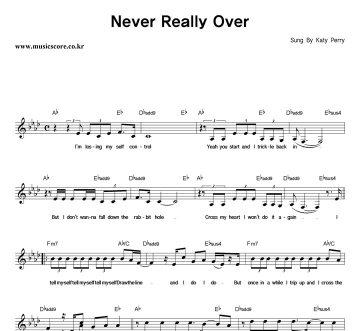 Katy Perry Never Really Over Ǻ