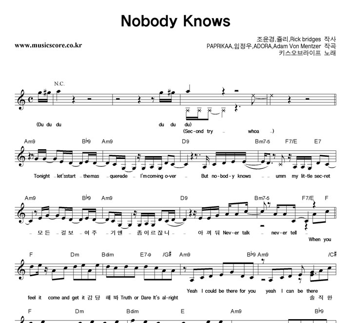 Ű Nobody Knows Ǻ