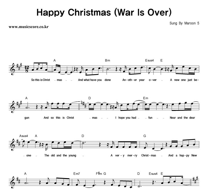 Maroon5 Happy Christmas (War Is Over) Ǻ
