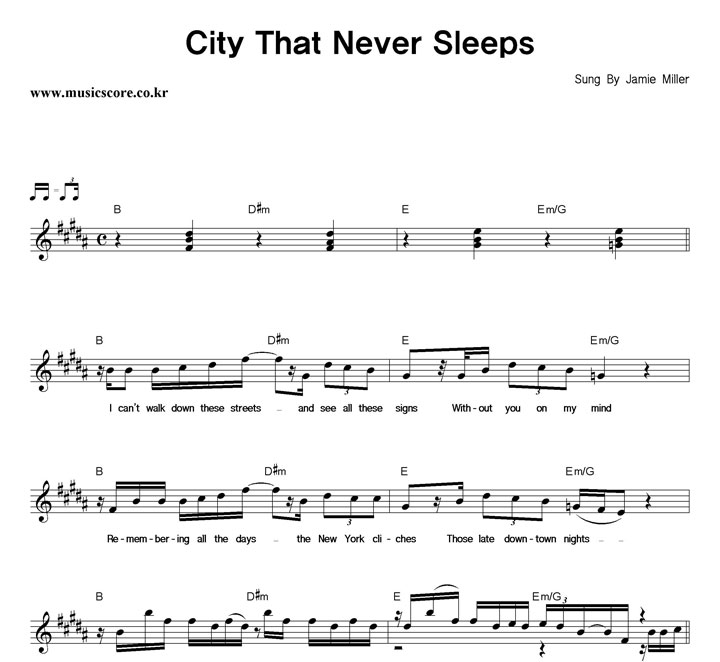 Jamie Miller City That Never Sleeps Ǻ